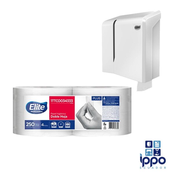 papel-higienico-elite-professional-plus-250-metros-doble-hoja-ippoecuador-distribuidor-directo-elite-quito ecuador