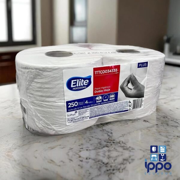 papel-higienico-elite-professional-plus-250-metros-doble-hoja-ippoecuador-distribuidor-directo-elite-quito ecuador